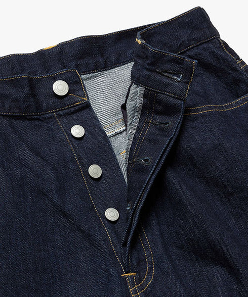 MR.OLIVE/RINSE WASH 12oz CRUNCH DEINIM / 5 POCKET WIDE JEANS ミスターオリーブ/リンスウォッシュ12ozクランチデニム/5ポケットワイドジーンズ